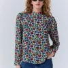 Lydie Crepe Floral Button Up Blouse 1 Lydie Crepe Floral Button Up Blouse -Ghost Fashion Store Q10G011 Z73 33408 650px 964px