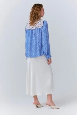 Naomi Crepe Contrast Floral Blouse 14 Naomi Crepe Contrast Floral Blouse -Ghost Fashion Store Q10G013 Z82 33527 650px 964px