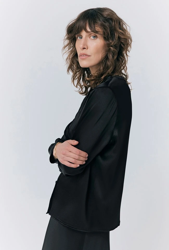 Efie Satin Button Through Blouse 6 Efie Satin Button Through Blouse - Image 4