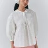Loren Embroidered Cotton Blouse 2 Loren Embroidered Cotton Blouse -Ghost Fashion Store Q10G017 C01 33634 650px 964px