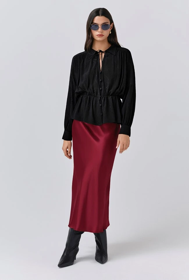 Amber Crepe Tie Neck Blouse 4 Amber Crepe Tie Neck Blouse - Image 2