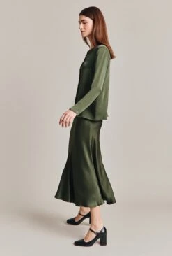 Luna Satin Slip Skirt Thyme 12 Luna Satin Slip Skirt Thyme -Ghost Fashion Store S05G002A J96 28593 650px 964px