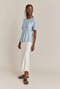 Luna Satin Slip Skirt Ivory 19 Luna Satin Slip Skirt Ivory -Ghost Fashion Store S05G002A M12 26705 650px 964px