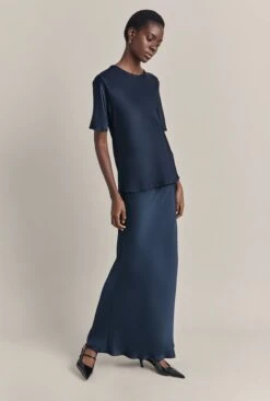 Emma Satin Midi Skirt Navy 10 Emma Satin Midi Skirt Navy -Ghost Fashion Store S06G004 K10 29875 650px 964px 1