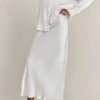 Emma Satin Midi Skirt Ivory -Ghost Fashion Store S06G004 M12 29802 650px 964px