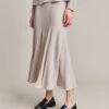 Phoebe Crepe Skirt Beige Pearly 1 Phoebe Crepe Skirt Beige Pearly -Ghost Fashion Store S06G005 N01 28896 650px 964px