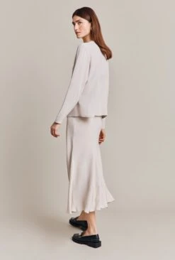 Phoebe Crepe Skirt Beige Pearly 12 Phoebe Crepe Skirt Beige Pearly -Ghost Fashion Store S06G005 N01 28898 650px 964px