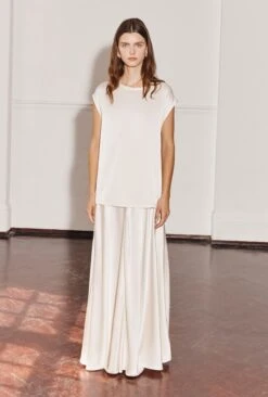 Adrianna Satin Maxi Skirt Ivory -Ghost Fashion Store S06G008 M12 28972 650px 964px