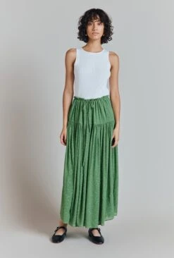 Ruth Georgette Jacquard Midi Skirt -Ghost Fashion Store S09G009 J30 31675 650px 964px