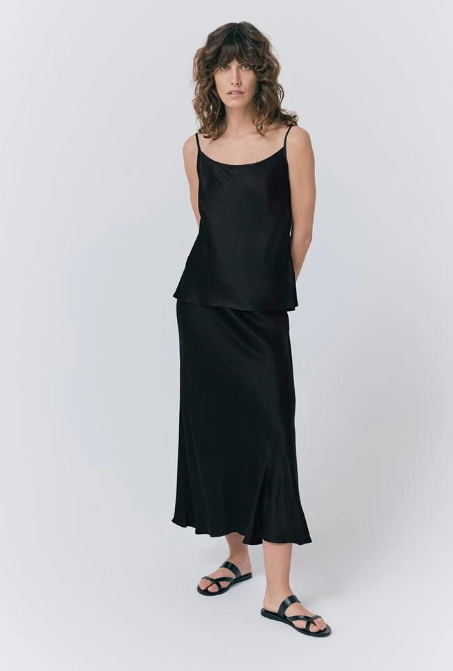 Luna Satin Slip Skirt 3 Luna Satin Slip Skirt