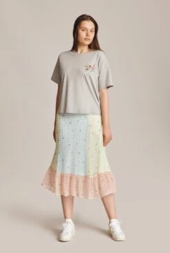 Mia T-Shirt Grey Embroidered -Ghost Fashion Store T02G005 Z45 22107 650px 964px