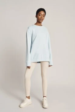 Organic Longline Sweatshirt Pale Blue 11 Organic Longline Sweatshirt Pale Blue -Ghost Fashion Store V02G007 K80 22756 650px 964px