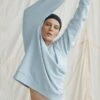 Organic Longline Sweatshirt Pale Blue 1 Organic Longline Sweatshirt Pale Blue -Ghost Fashion Store V02G007 K80 25992 650px 964px