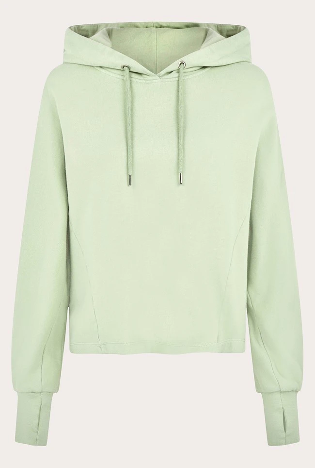 Cropped Organic Hoodie Mint Green 8 Cropped Organic Hoodie Mint Green - Image 6