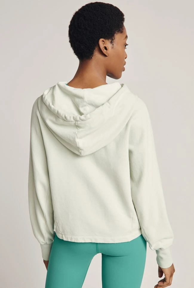 Cropped Organic Hoodie Mint Green 7 Cropped Organic Hoodie Mint Green - Image 5