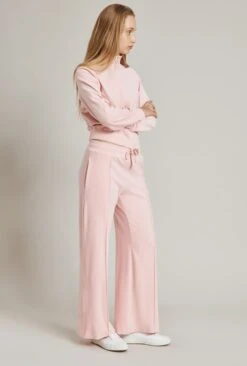 Wide Leg Velour Pant Pink -Ghost Fashion Store V02G021 H44 24634 650px 964px