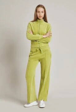 Wide Leg Velour Pant Green -Ghost Fashion Store V02G021 J30 24630 650px 964px