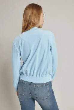 Velour Zip Track Top Cornflower Blue -Ghost Fashion Store V02G022 K91 24622 650px 964px