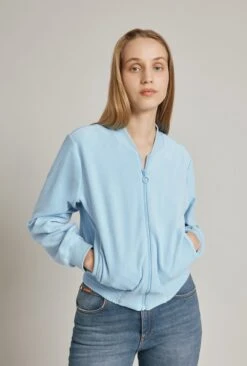 Velour Zip Track Top Cornflower Blue -Ghost Fashion Store V02G022 K91 24623 650px 964px