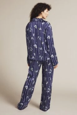 Lara Satin PJ Set Stripe Floral 11 Lara Satin PJ Set Stripe Floral -Ghost Fashion Store Z01G001CK Y90 20798 650px 964px