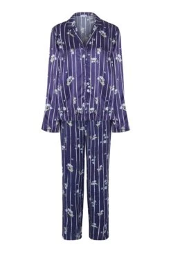Lara Satin PJ Set Stripe Floral 12 Lara Satin PJ Set Stripe Floral -Ghost Fashion Store Z01G001CK Y90 20803 650px 964px