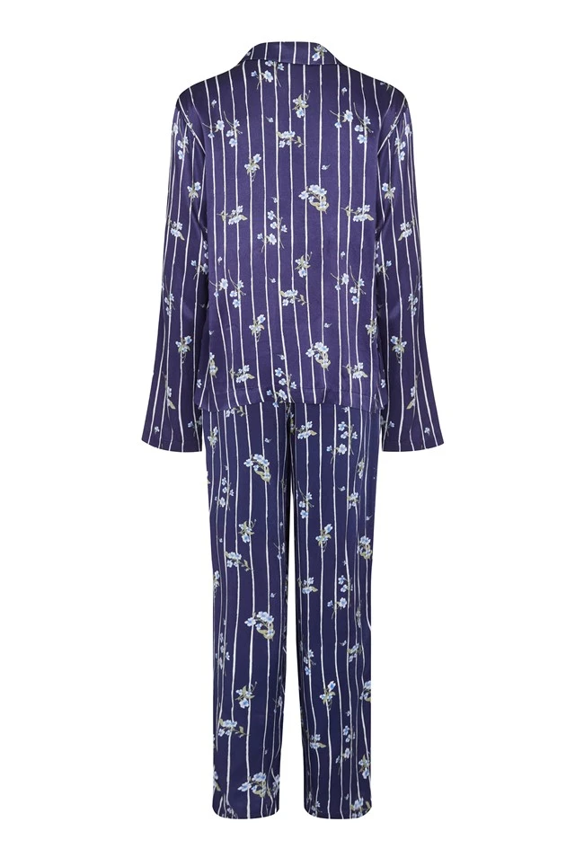 Lara Satin PJ Set Stripe Floral 8 Lara Satin PJ Set Stripe Floral - Image 6