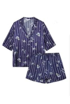 Lucy Satin PJ Set Stripe Floral -Ghost Fashion Store Z01G002CK Y90 20828 650px 964px