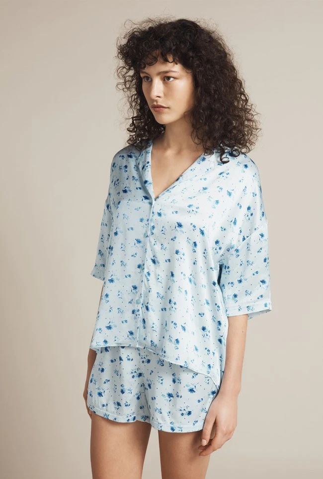 Lucy Satin PJ Set Water Rose 4 Lucy Satin PJ Set Water Rose - Image 2